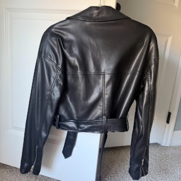 Juicy Couture Women's Black Faux Leather Jacket - Picture 6 of 7